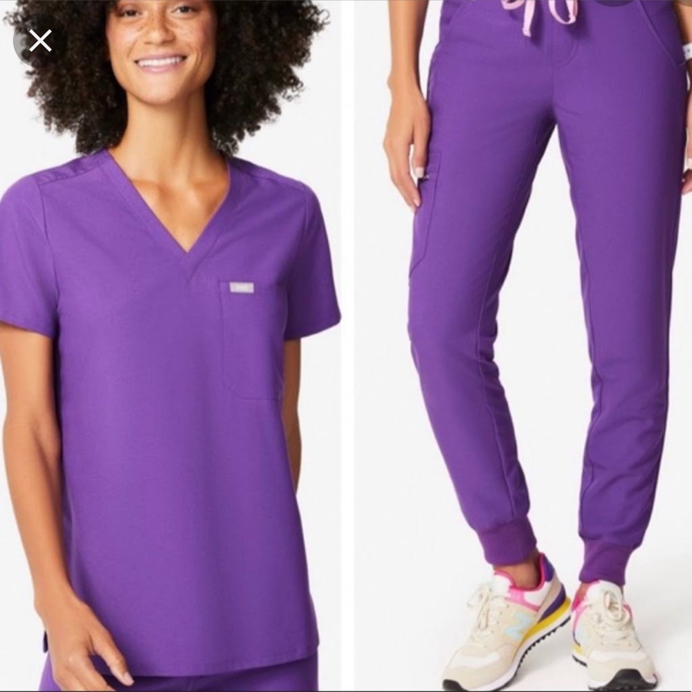 S Figs Ultra violet Catarina top and Zamora pants